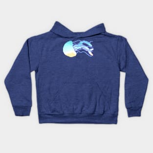 Modern Pixel Sea Jellyfish Kids Hoodie